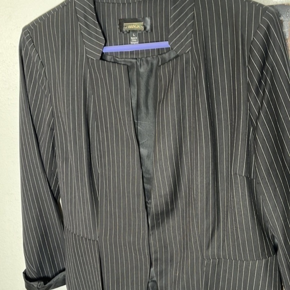 Greylin Anthropologie pinstripe Blazer Sz Large